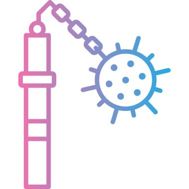 Coronavirus covid - 19 simge, düz tasarım tarzı