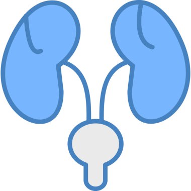 Böbrek. Web simgesi basit illüstrasyon