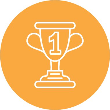 Kupa. Web simgesi basit illüstrasyon