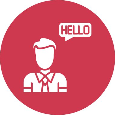 Kırmızı kravatlı bir adamın vektör çizimi