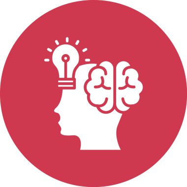 Beyin. Web simgesi basit tasarım