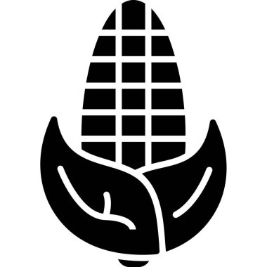 Katı bir şekilde mısır yiyeceği simgesi