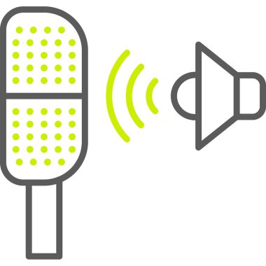 Konuşmacı. Web simgesi basit illüstrasyon