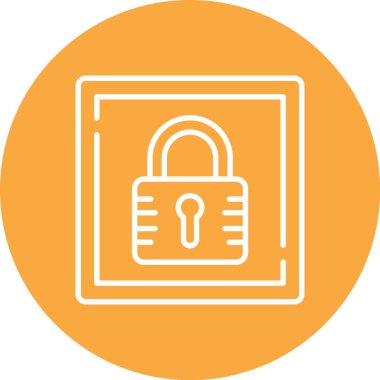 Kilit. Web simgesi basit illüstrasyon