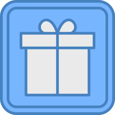 hediye simgesi, basit vektör illüstrasyonu