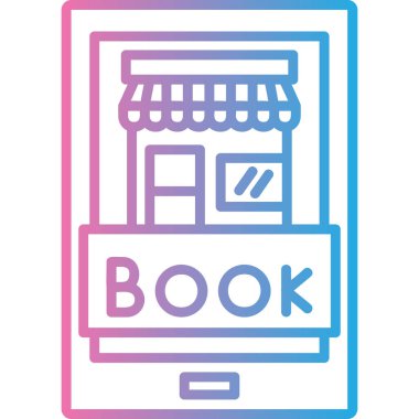 kitap depolama simgesi vektör illüstrasyonu