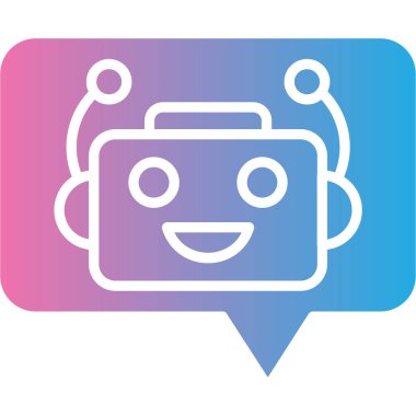 robot ikon vektör illüstrasyonu