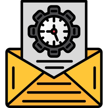 Saat simgesi vektör illüstrasyonu