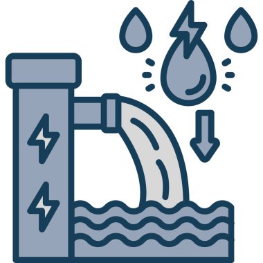 Su damlası ikonu. Web için su bırakma vektör simgelerinin özet çizimi