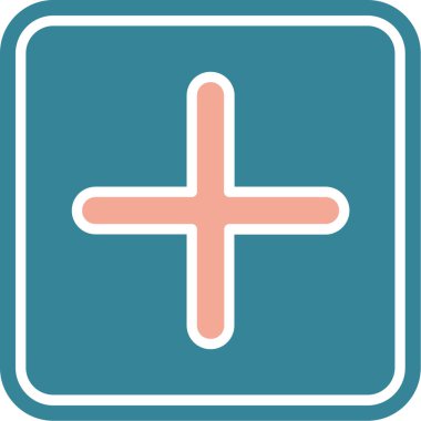Artı. Web simgesi basit illüstrasyon