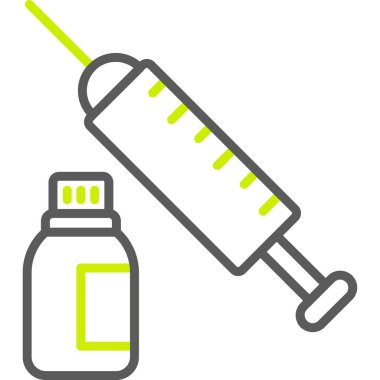 Şırınga. Web simgesi basit illüstrasyon