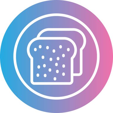 ekmek ikonu vektör illüstrasyonu