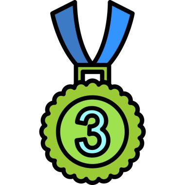 Madalya simgesi, basit vektör çizim