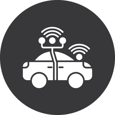 otomobil wifi sinyal simgesi ana hat biçiminde