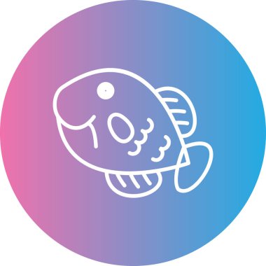 Balık. Vektör çizimi basit illüstrasyon