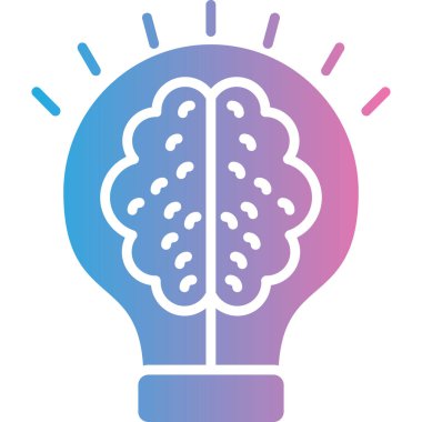 Beyin. Web simgesi basit tasarım