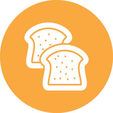 Ekmek. Web simgesi basit illüstrasyon