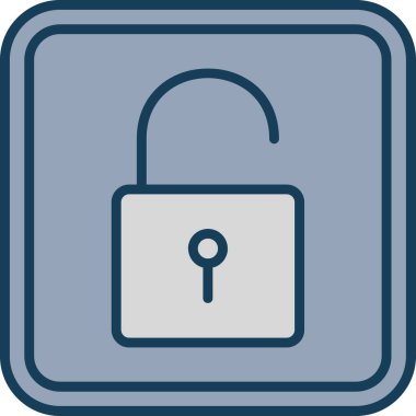 ikon vektör illüstrasyonunu kilitle