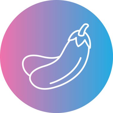 patlıcan ikonu vektör çizimi