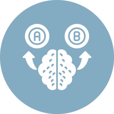 Beyin simgesi, vektör illüstrasyonu