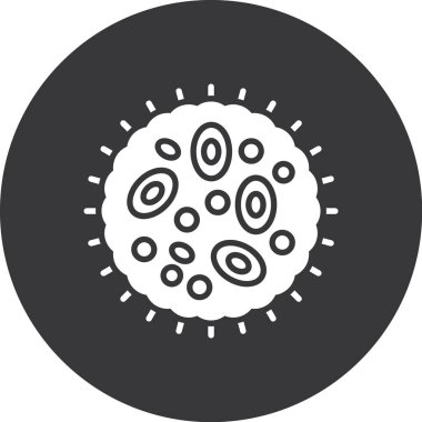 Virüs simgesi, basit vektör illüstrasyonu