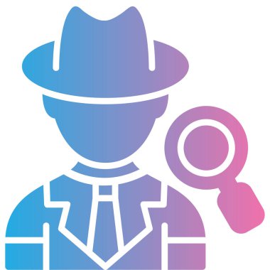 Dedektif. Web simgesi basit illüstrasyon