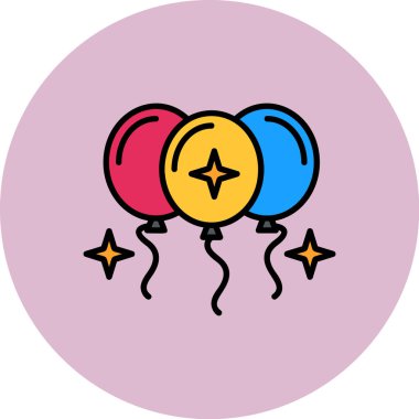 Bir balon simgesinin vektör çizimi