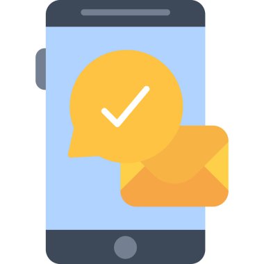 İleti düz vektör simgesi