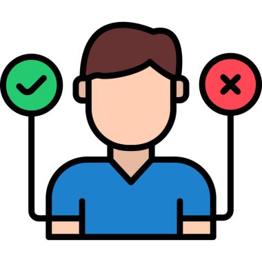 işaretleme simgesine sahip kullanıcı, vektör tasarımı