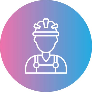 Avatar man simgesi vektör illüstrasyonu