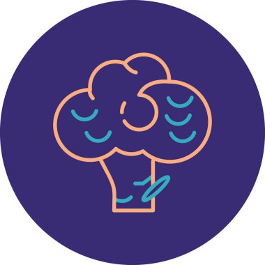 Bir ağaç simgesinin vektör illüstrasyonu