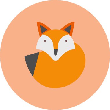 Şirin tilki çizgi filminin vektör çizimi