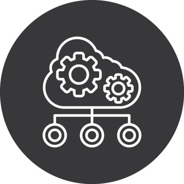 Bulut ayarları vektör simgesi