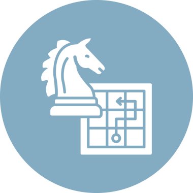 Satrançlı bir atın vektör simgesi