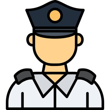 polis simgesi vektör illüstrasyonu