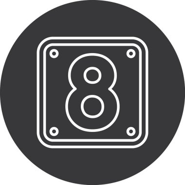 Sekiz numaralı simge vektör illüstrasyonu