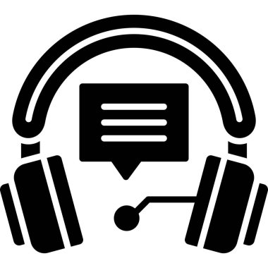 ses kulaklıkları vektör sembol tasarımı