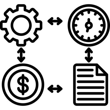 iş ve finans vektör simgesi.