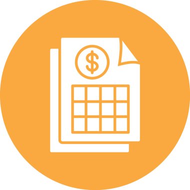 Bill simgesi vektör illüstrasyon tasarımlı takvim