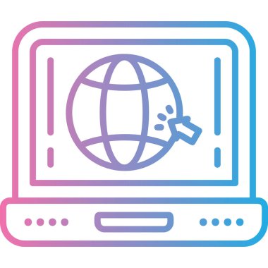 İnternet web simgesi basit tasarım