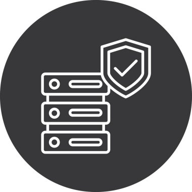 Veri Güvenlik simgesi vektör illüstrasyonu