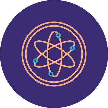 atom simgesi vektör illüstrasyonu