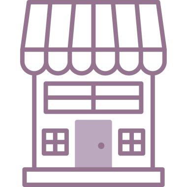 Dükkan. Web simgesi basit illüstrasyon