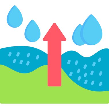 Su. Web simgesi basit illüstrasyon