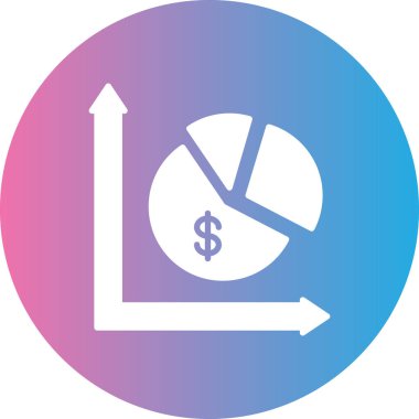 İş ve finans simgesinin vektör illüstrasyonu