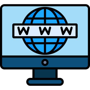 Web simgesi vektör illüstrasyonu