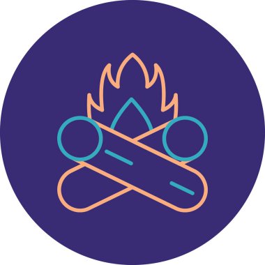 Kamp simgesinin vektör illüstrasyonu