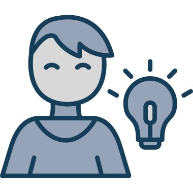 özet biçiminde ampul ışığı fikir simgesi