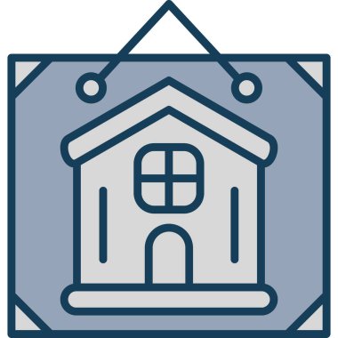 Bina. Web simgesi basit illüstrasyon