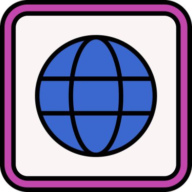 Küre. Web simgesi basit tasarım